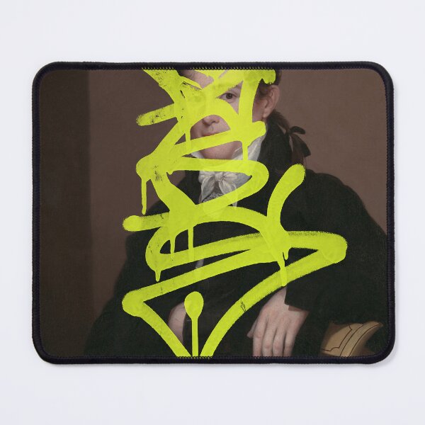 Item preview, Yellow Graffiti on Vintage Portrait designed and sold by Vintagrafica.