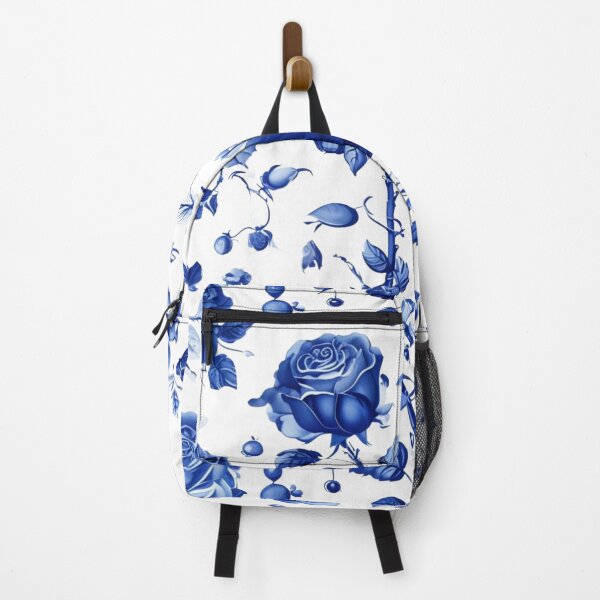 Item preview, Blue Chinoiserie Blue and White Floral Roses designed and sold by CreatedbyKandJ.