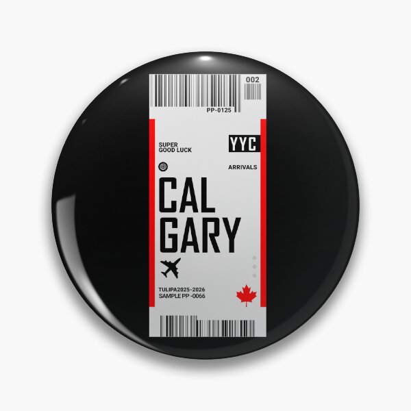 Item preview, Calgary Boarding Pass Canada Travel Ticket Sticker designed and sold by TulipaGraphics.