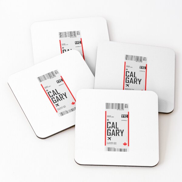Item preview, Calgary Boarding Pass Canada Travel Ticket Sticker designed and sold by TulipaGraphics.