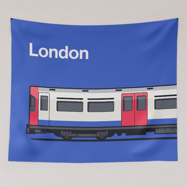 Item preview, London 1973 Stock Blue World Train Side England designed and sold by VoodooCircus.