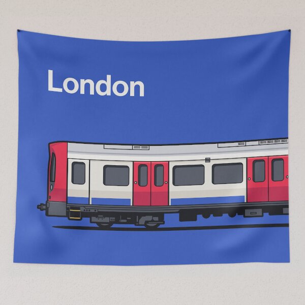 Item preview, London S Stock England World Train Side Blue designed and sold by VoodooCircus.