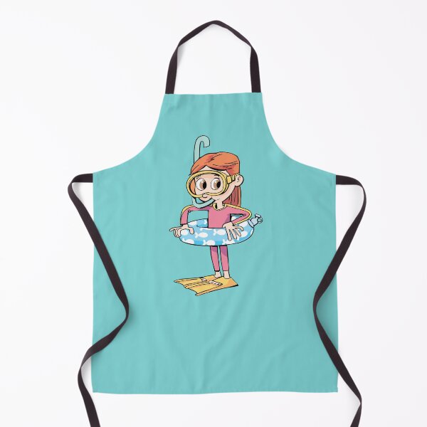 Item preview, girl diver with a life belt before entering the sea designed and sold by duxpavlic.