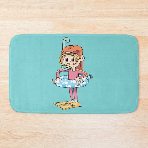Item preview, girl diver with a life belt before entering the sea designed and sold by duxpavlic.