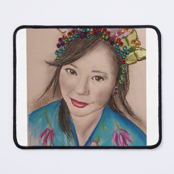 Item preview, A Self Portrait drawn in soft pastel and Mixed Media  designed and sold by JessicaKeegan.
