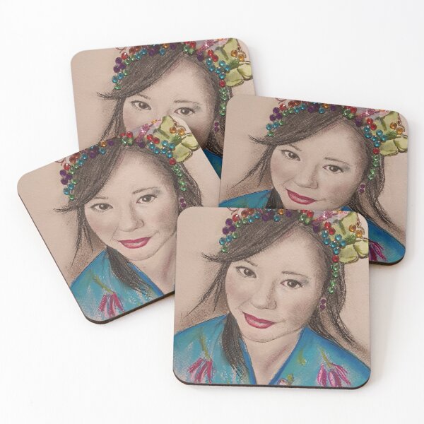 Item preview, A Self Portrait drawn in soft pastel and Mixed Media  designed and sold by JessicaKeegan.