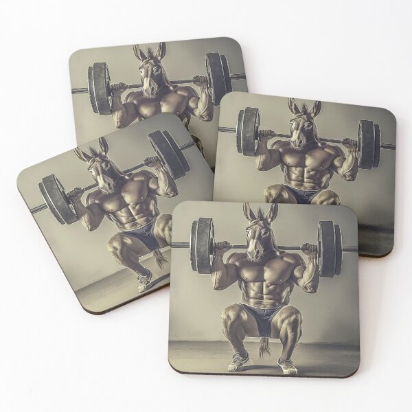 Item preview, Donkey Lifting Weights, Funny Gym Training Humor designed and sold by CheekyAnimalz.