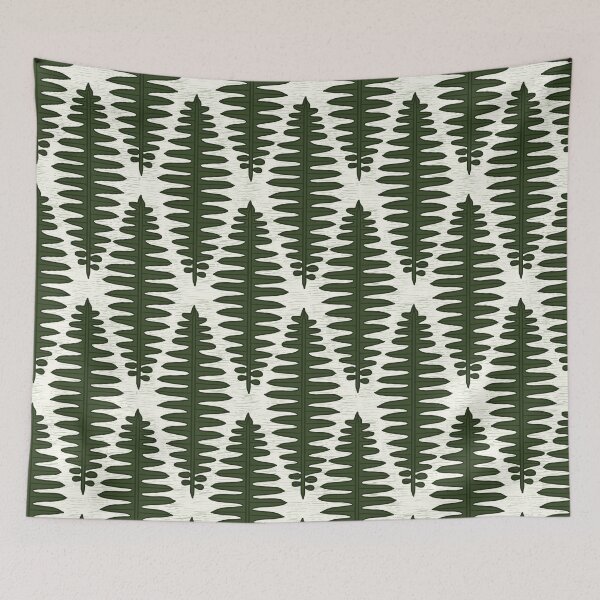 Item preview, Deer Ferns (Dark Green/Off-White) designed and sold by FrancineMaile.