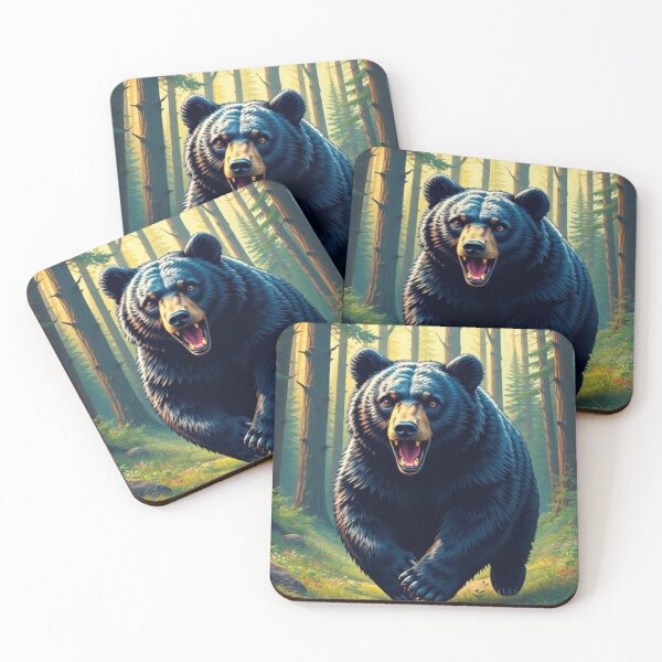 Item preview, Bear running in the forest  designed and sold by Dogandesighn.