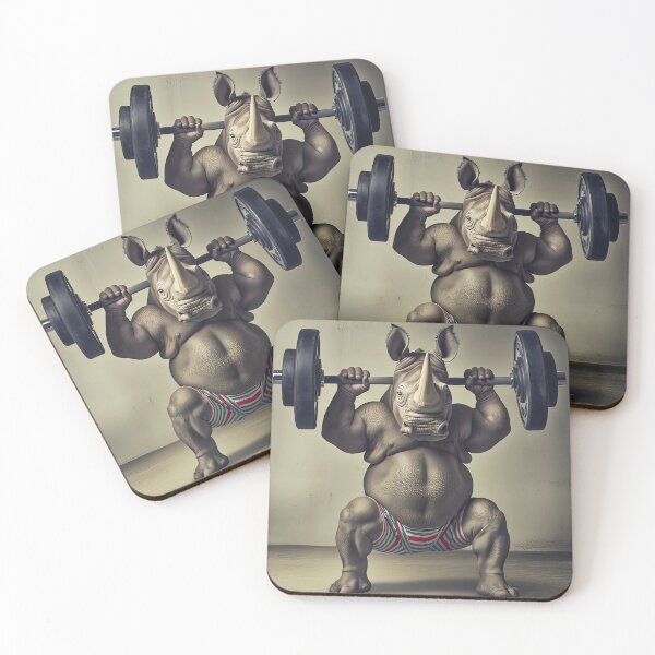 Item preview, Rhino Lifting Weights, Funny Gym Training Humor designed and sold by CheekyAnimalz.