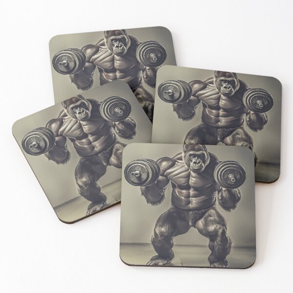 Item preview, Gorilla Lifting Weights, Funny Gym Training Humor designed and sold by CheekyAnimalz.
