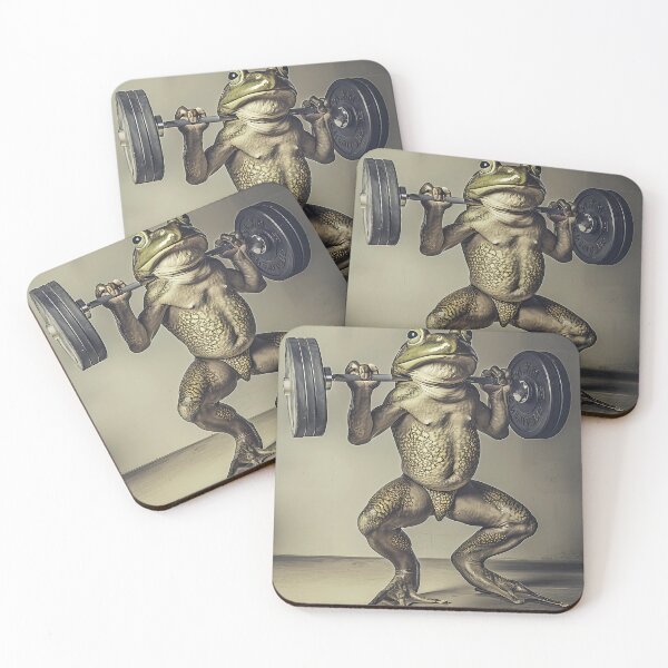 Item preview, Frog Lifting Weights, Funny Gym Training Humor designed and sold by CheekyAnimalz.