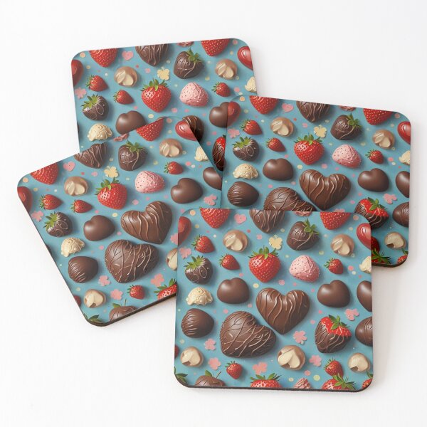 Item preview, Luxury Chocolate & Strawberry Delight – Elegant Pattern designed and sold by Spicex2.