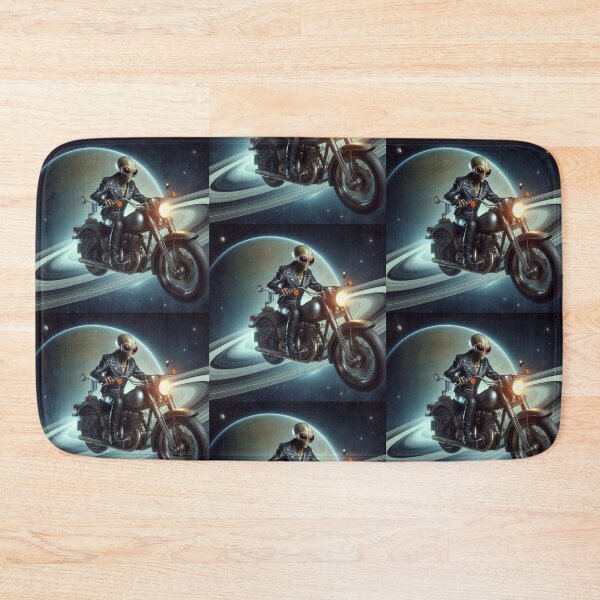 Item preview, Alien in leather jacket riding a motorcycle designed and sold by Dogandesighn.