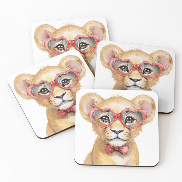 Item preview, Cute Baby Lion with Glasses designed and sold by CreatedbyKandJ.