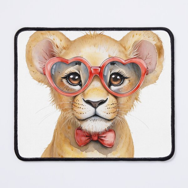 Item preview, Cute Baby Lion with Glasses designed and sold by CreatedbyKandJ.