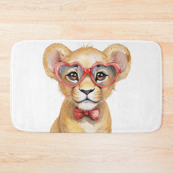 Item preview, Cute Baby Lion with Glasses designed and sold by CreatedbyKandJ.