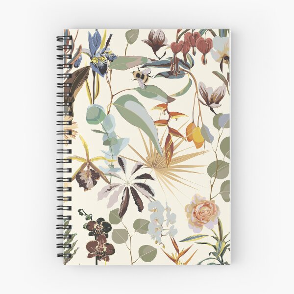 Item preview, Beautiful vintage Floral pattern in the many kind of flowers. Tropical botanical Motifs scattered random. designed and sold by MatyKotiv.