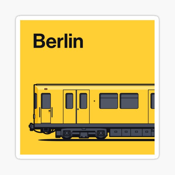 Berlin Class F Yellow World Train Side Germany Sticker