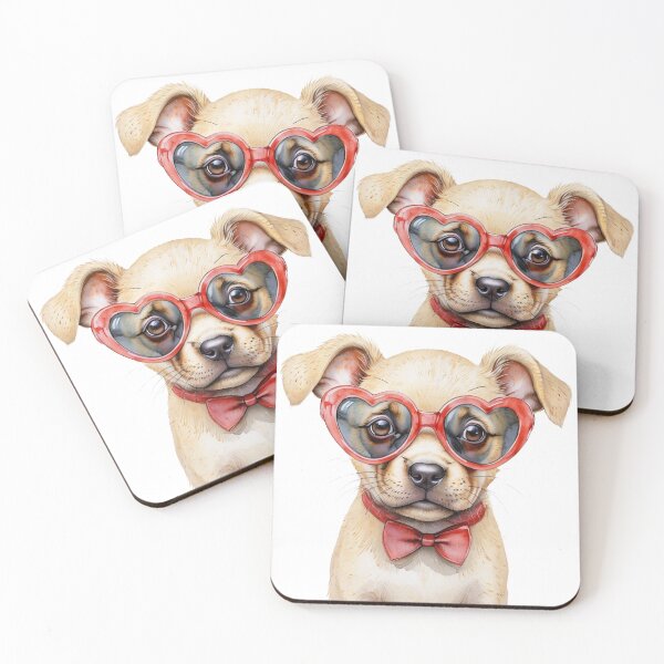 Item preview, Cute Baby Puppy with Glasses designed and sold by CreatedbyKandJ.