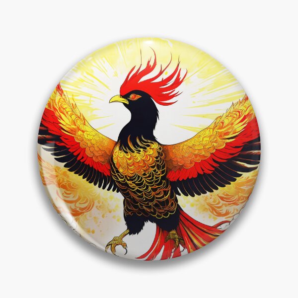 Item preview, Majestic Japanese Phoenix – Ukiyo-e Firebird Rising designed and sold by ChibiPandaArt.