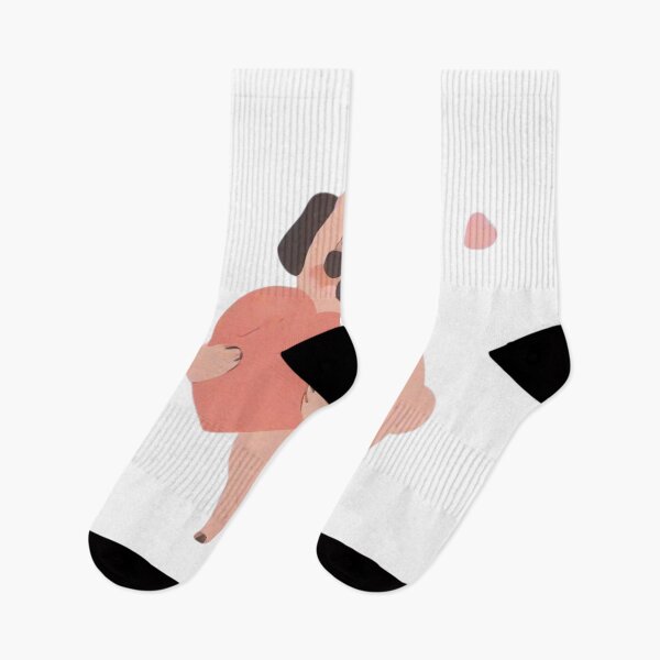 Item preview, Minimalist Pug with Love | Cute Dog Art designed and sold by Spicex2.