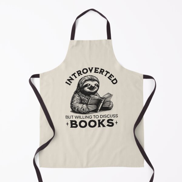 Item preview, Introverted But Willing To Discuss Books Reading Enthusiast Calm Sloth Book Lover designed and sold by KLArtzStore.