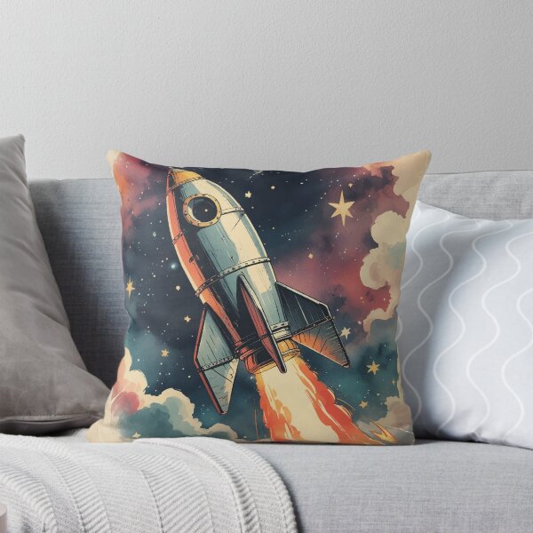 Item preview, Retro Space Rocket Launch – Vintage Cosmic Adventure designed and sold by Moss and Moon Studio.
