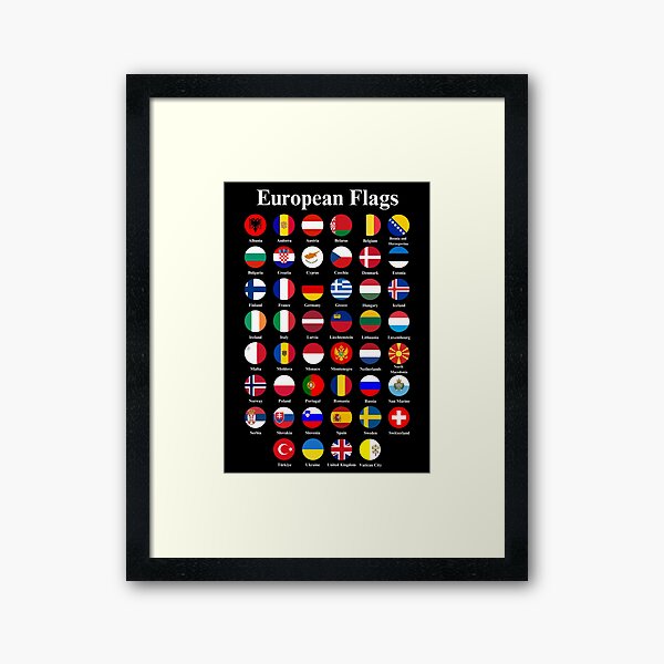 Item preview, European Country Flags designed and sold by USEFULART-Shop.
