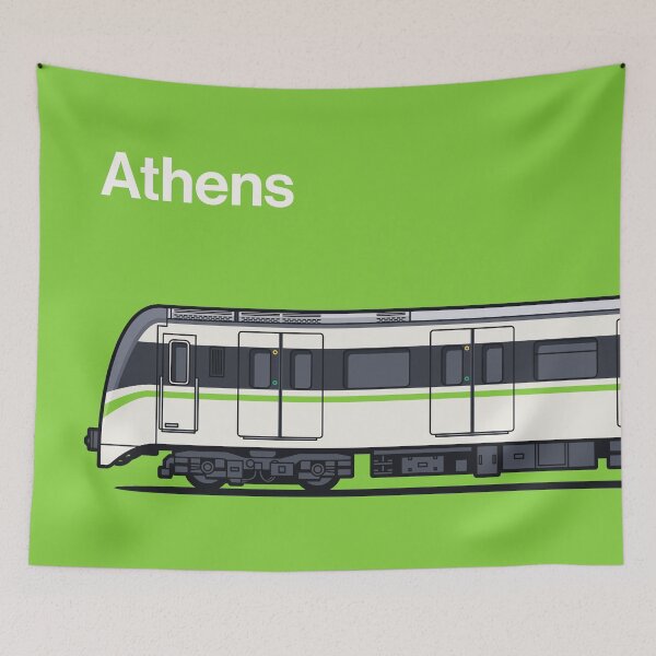 Item preview, Athens 3rd Gen World Train Side Greece designed and sold by VoodooCircus.