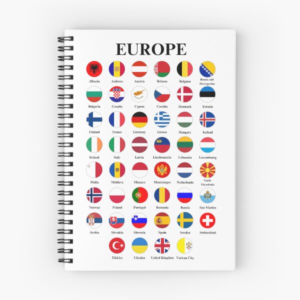 Item preview, Europe Countries Flags with Names designed and sold by USEFULART-Shop.