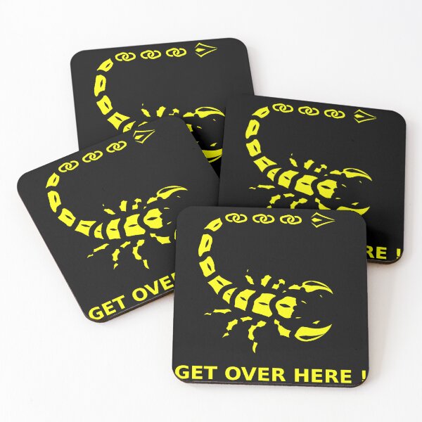 Item preview, Funny Yellow Mortal Scorpion Kombat - Get Over Here designed and sold by SlightlyUnreal.