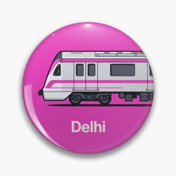 Artikelvorschau, Delhi Magenta Line World Train Side India entworfen und verkauft von VoodooCircus.