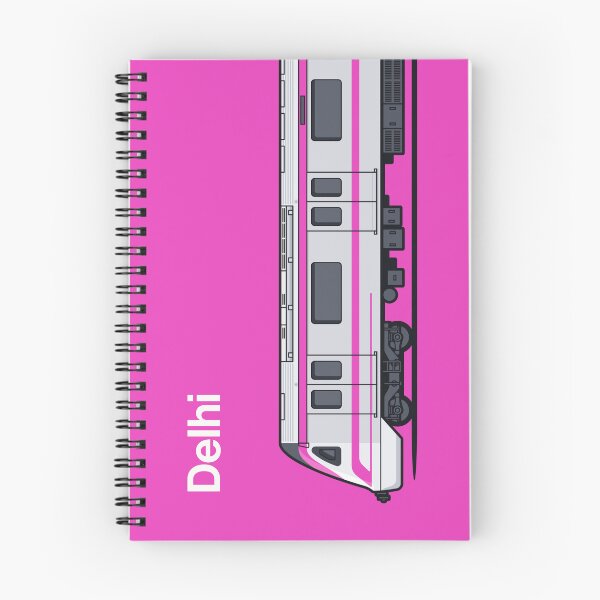 Item preview, Delhi Magenta Line World Train Side India designed and sold by VoodooCircus.