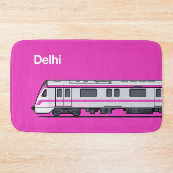 Item preview, Delhi Magenta Line World Train Side India designed and sold by VoodooCircus.