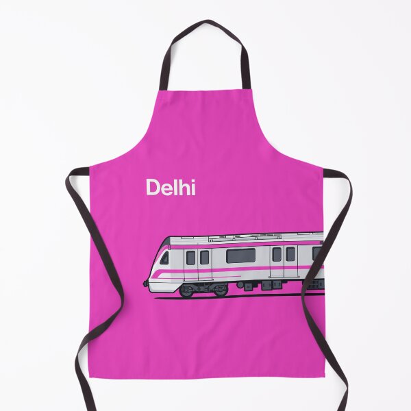 Item preview, Delhi Magenta Line World Train Side India designed and sold by VoodooCircus.
