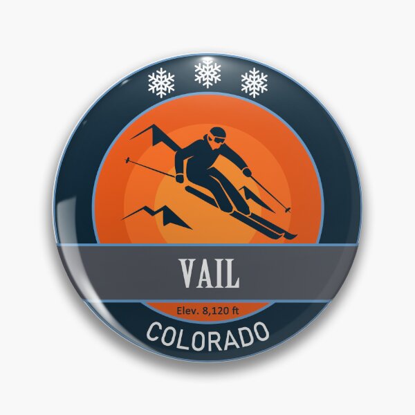 Item preview, Vail Colorado Skiing Badge designed and sold by Wanderful-roads.