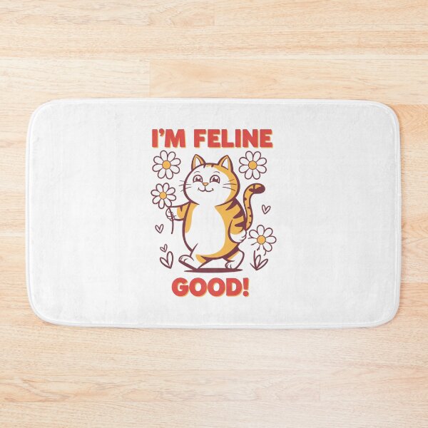 Item preview, feeling good, feline, cat, cute, meme, funnyfits70, Humor, Funny, retro, vintages, funny quotes, animal humor, designed and sold by FunnyFits70.