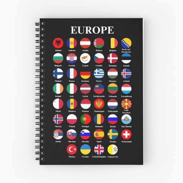 Item preview, Europe Countries Flags with Names designed and sold by USEFULART-Shop.