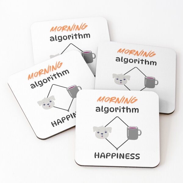 Item preview, Morning Algorithm : Dog + Coffee = Happiness designed and sold by HELLO TIGER.