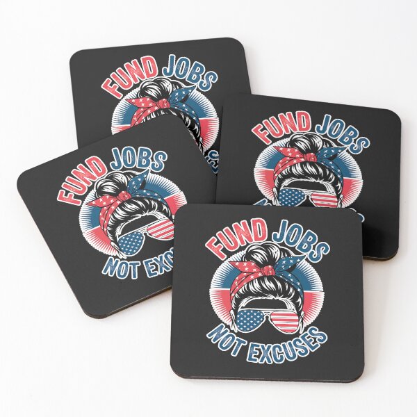Item preview, Fund Jobs, Not Excuses:  Patriotic Art For Worker Rights And Fair Employment designed and sold by elynne9.