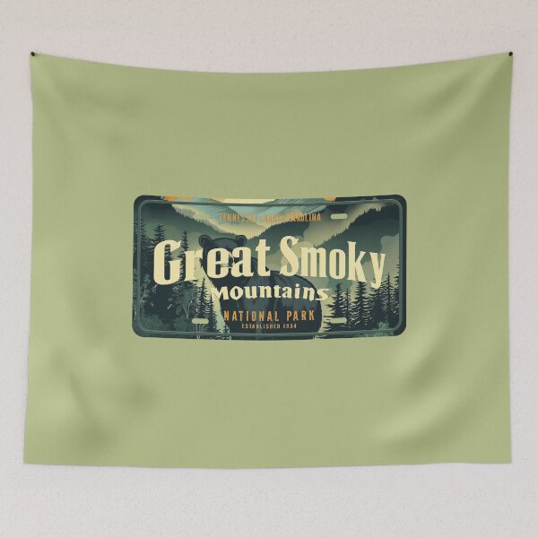 Item preview, Great Smoky Mountains License Plate designed and sold by Wild-Co.