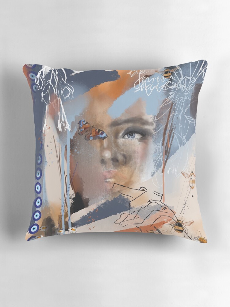 Thumbnail 3 of 4, Pillow, Wings of Psyche designed and sold by Macy-LeighArt.