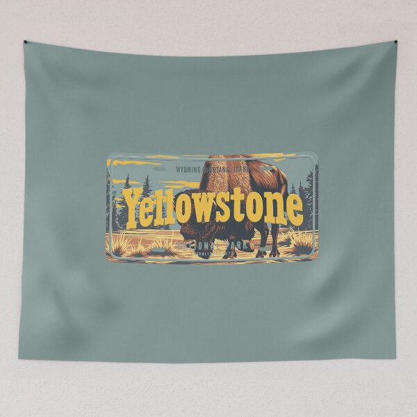 Item preview, Yellowstone National Park License Plate designed and sold by Wild-Co.