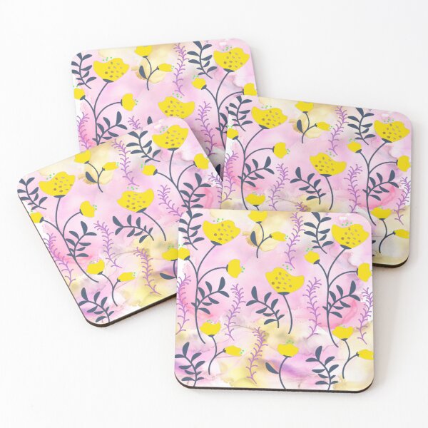 Item preview, Bright Pink and Yellow Colourful Flower Fantasy designed and sold by IrisAndIvy.