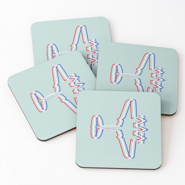 Item preview, Mosquito WW2 combat aircraft outline red white blue designed and sold by soitwouldseem.