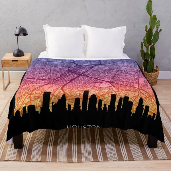 Item preview, Houston Texas Skyline Map designed and sold by ArtPrints.