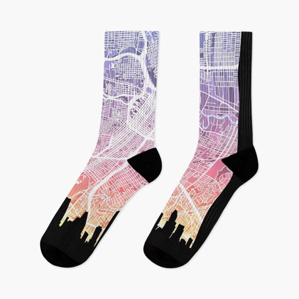 Item preview, Houston Texas Skyline Map designed and sold by ArtPrints.
