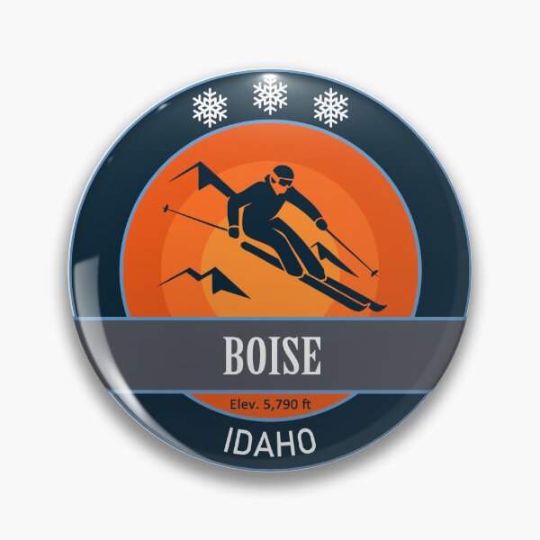 Item preview, Boise Idaho Skiing Badge designed and sold by Wanderful-roads.