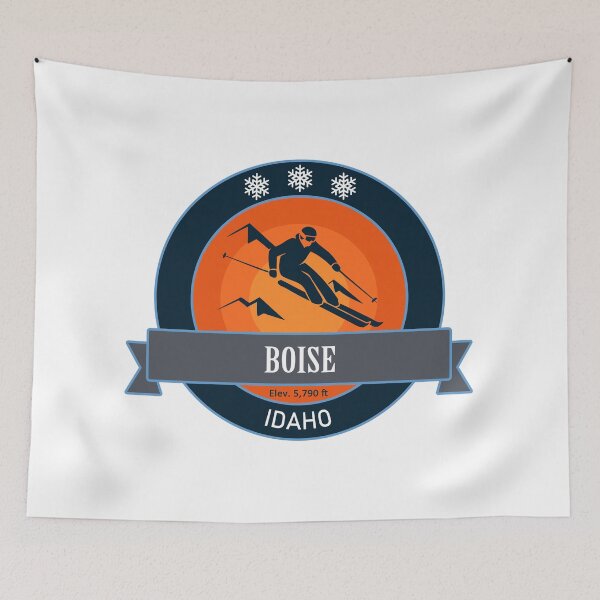 Item preview, Boise Idaho Skiing Badge designed and sold by Wanderful-roads.